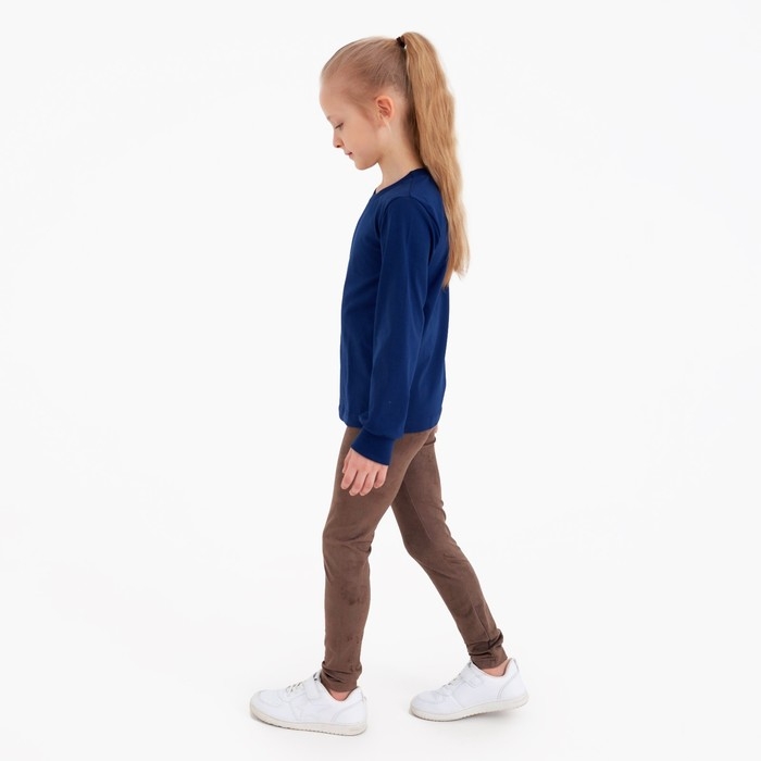 Лонгслив детский MINAKU: Basic line цвет темно-синий, рост 110