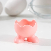 Силиконовая подставка для яиц Доляна &laquo;Ноги&raquo;, 5&times;4 см, цвет розовый