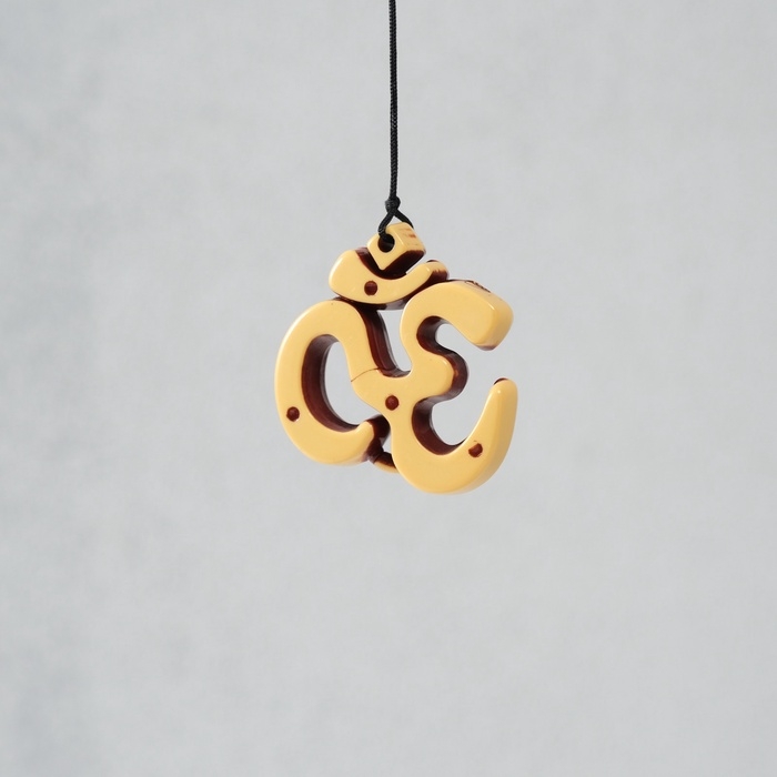 Музыка ветра металл "Символ Ом" 5 трубок 60 см