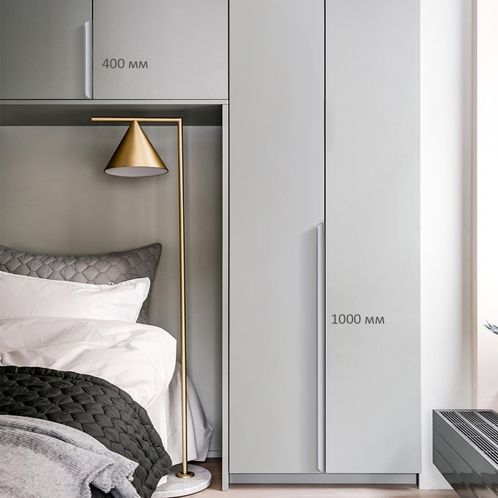 Ручка торцевая CAPPIO RT002CP, L=1000 мм, м/о 960 мм, цвет матовый хром