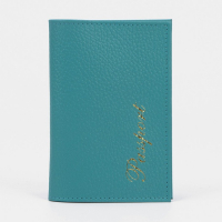 Обложка для паспорта, цвет бирюзовый