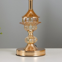 Лампа настольная с подсветкой "Адорно" 1х40Вт Е27 золото 24х24х43 см RISALUX