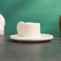 Подсвечник "Саймон" белый глянец, 3х6х6см Подсвечник "Саймон" белый глянец, 3х6х6см