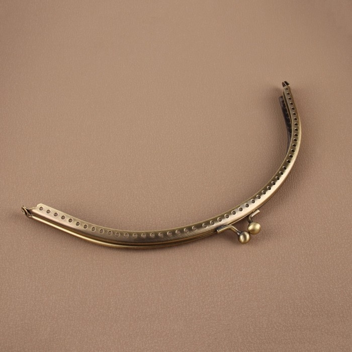 Фермуар пришивной «Полукруг», 20 × 9 см, цвет бронзовый Фермуар пришивной «Полукруг», 20 × 9 см, цвет бронзовый