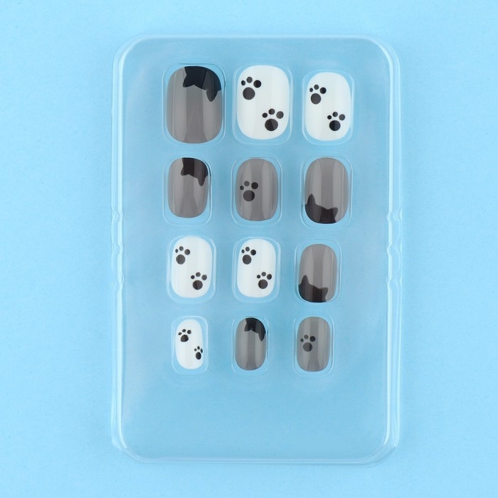 Детские накладные ногти &laquo;Котик&raquo;, 12 шт