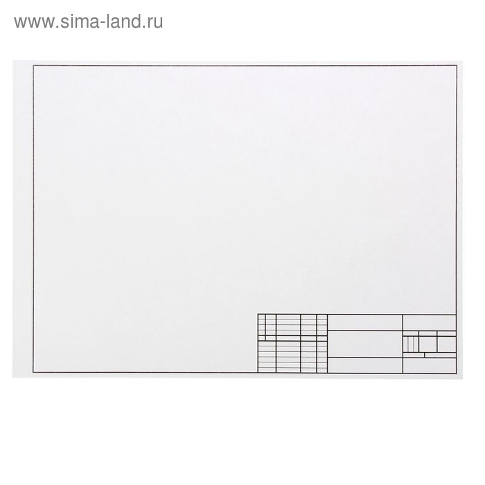 Папка для черчения А3, 7 листов, блок 160 г/м2, с горизонтальным штампом