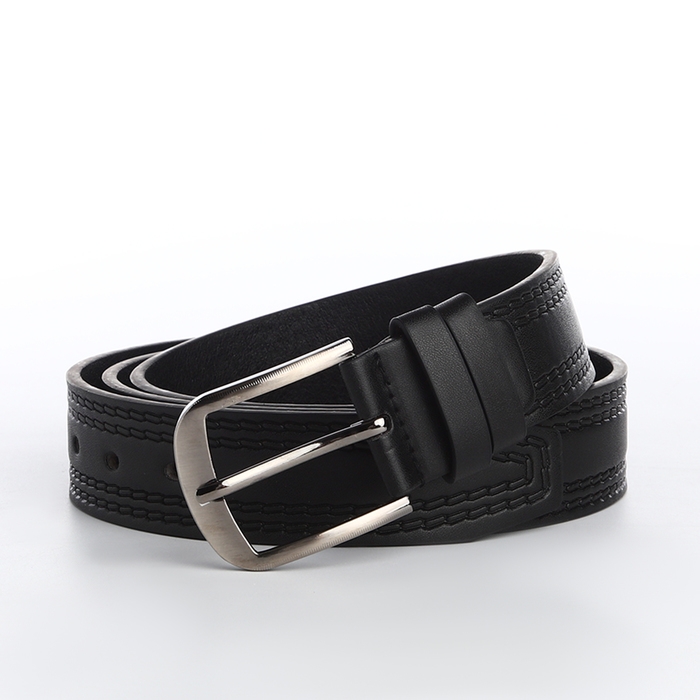 Ремень мужской &laquo;Великан&raquo;, ширина 4 см, винт, пряжка металл, цвет чёрный