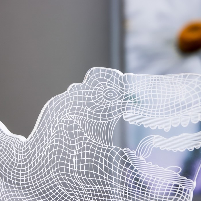 Светильник сенсорный "Тираннозавр" LED 7 USB/от батареек белый 16х9,5х16см RISALUX