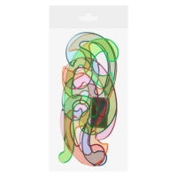 Набор лекал 4 штуки Calligrata, прозрачные, цветные, МИКС Набор лекал 4 штуки Calligrata, прозрачные, цветные, МИКС