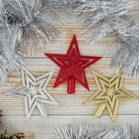 Наконечник "Звезда" (набор 3 шт) текстурная, 9х9 см, микс Наконечник "Звезда" (набор 3 шт) текстурная, 9х9 см, микс