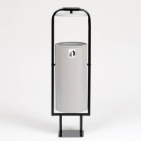 Урна уличная &laquo;Сатурн&raquo; 28 л, 104 х 31 х 26,5 см, серая, бак 0,6 мм