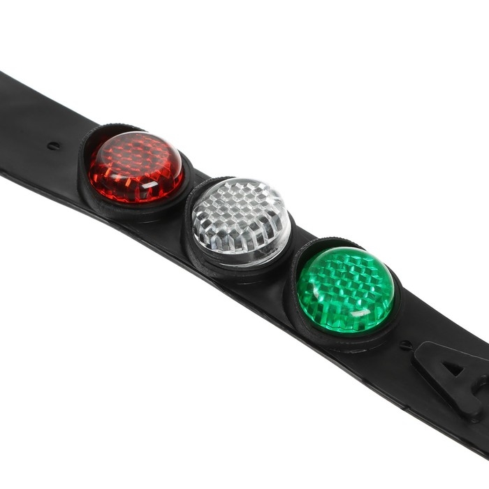 Антистатик-заземлитель Триада Антистатик-заземлитель Триада "СВЕТОФОР" силиконовый, черный, катафоты, 52 см