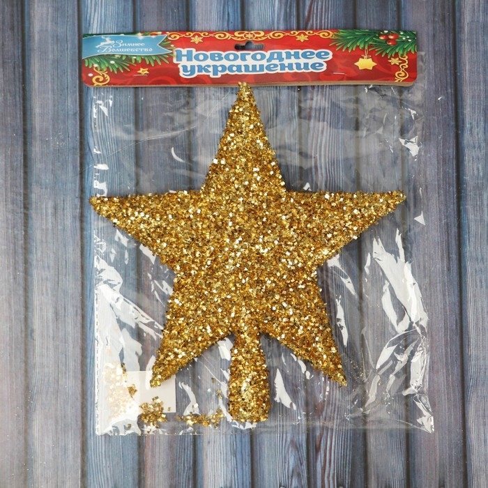 Наконечник Наконечник "Звезда" блистание, 20х22 см, золото
