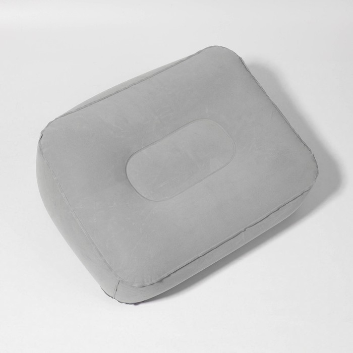 Подушка надувная, 37 &times; 28 &times; 15 см, цвет синий/серый