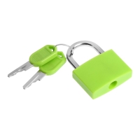Замок навесной для чемодана, средний, 30х42 мм, зеленый Замок навесной для чемодана, средний, 30х42 мм, зеленый
