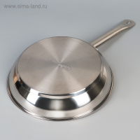 Сковорода &laquo;Общепит&raquo;, d=28 см, толщина корпуса 0,6 мм, дно 3,5 мм, с теплораспределительным слоем, индукция