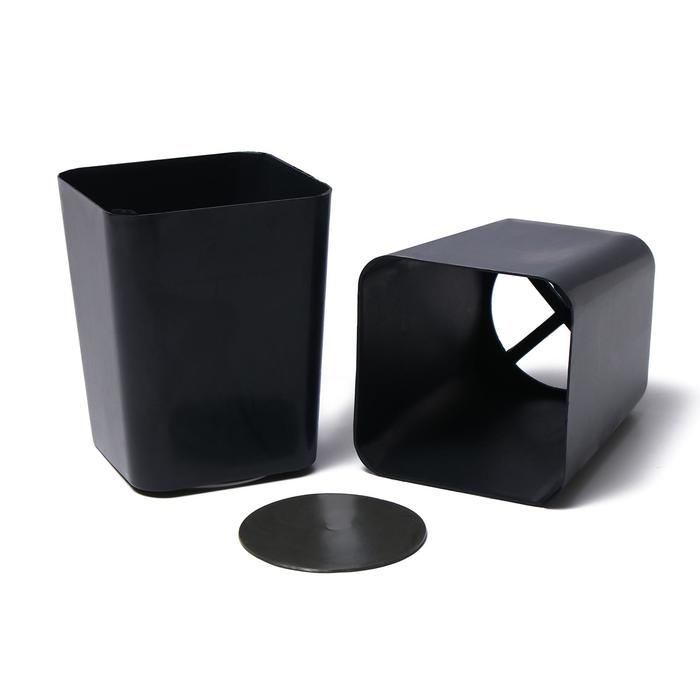 Набор для рассады: стаканы по 700 мл (10 шт.), поддон 44 &times; 18 см, чёрный, Greengo