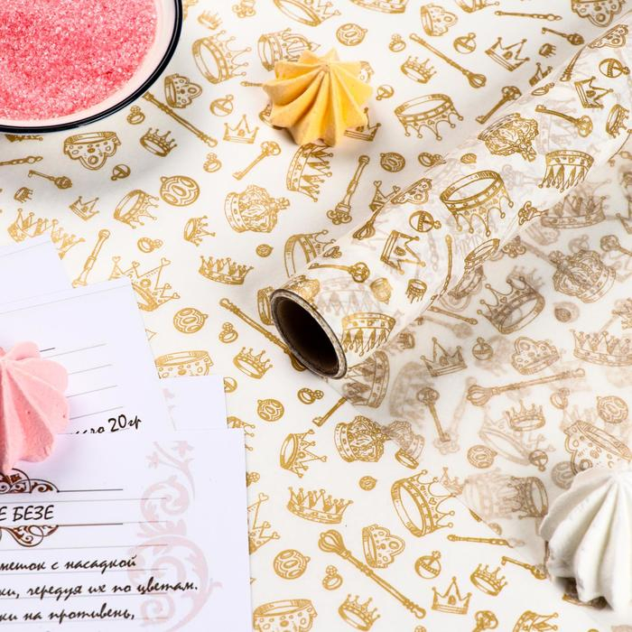 Бумага силиконизированная &laquo;Короны&raquo;, для выпечки, 0,38 х 5 м