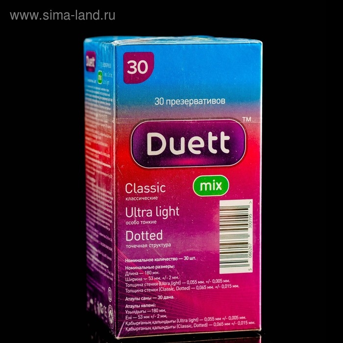 Презервативы DUETT Mix 30 шт.