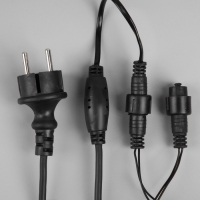 Гирлянда &laquo;Бахрома&raquo; 6 &times; 0.7 м, IP44, УМС, тёмная нить, 120 LED, свечение мульти, 220 В