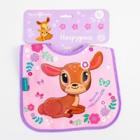 Нагрудник для кормления «Олененок» непромокаемый на липучке, с карманом Нагрудник для кормления «Олененок» непромокаемый на липучке, с карманом