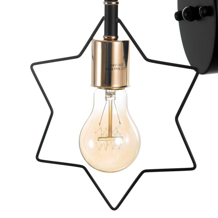 Бра Бра "Звезда" Е27 40Вт черный 15х17х26 см