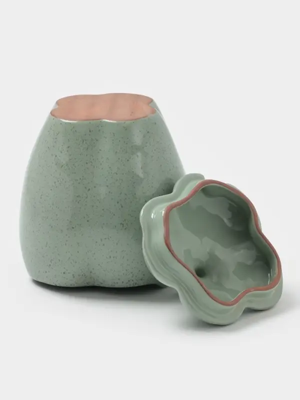 Горшок для запекания "Перец" 0,65л,"Гармония"  цвет зеленый