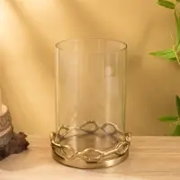 Подсвечник "Цепи" алюминий 16,5х16,5х20 см