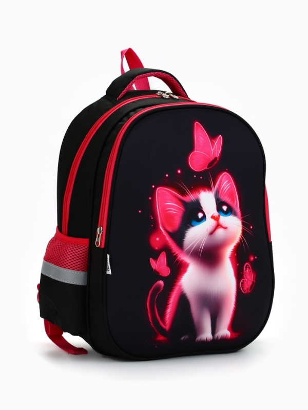 Рюкзак каркасный ArtFox STUDY, 39х30х14 см, унив "Котик"