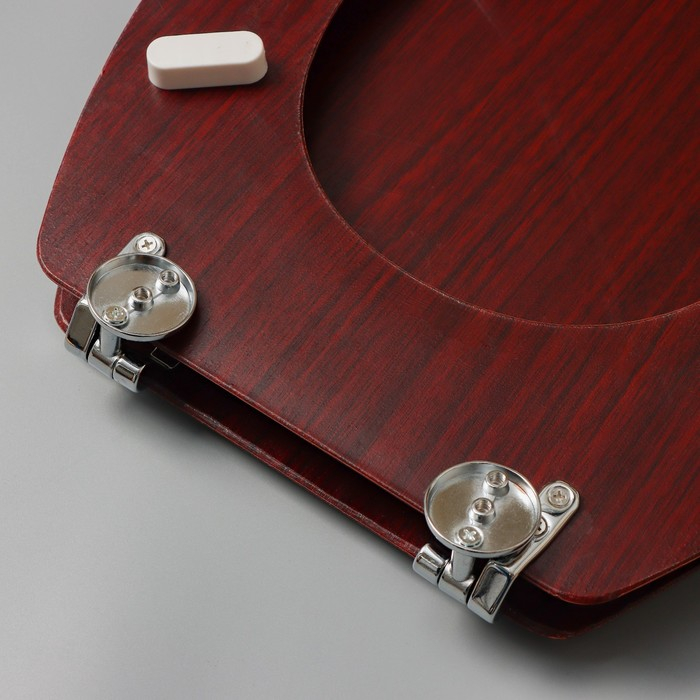 Сиденье для унитаза с крышкой &laquo;Натуральное дерево&raquo;, 45&times;35 см, цвет орех