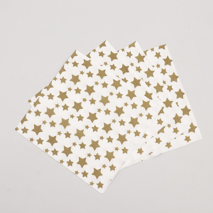 Набор посуды &laquo;С днём рождения&raquo;, золотые звёзды