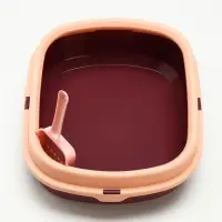 Туалет с бортом 40&times;34&times;11 см, бордовый