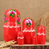 Матрёшка «Авдосья», красное платье, 5 кукольная, 18 см Матрёшка «Авдосья», красное платье, 5 кукольная, 18 см