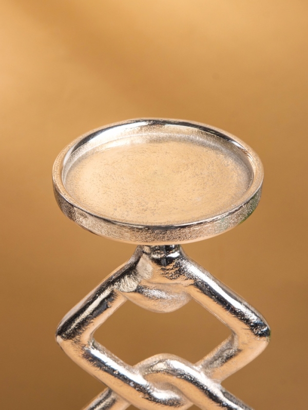 Подсвечник "Чейн" 11,5х11,5х33 см, алюминий