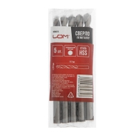 Сверло по металлу ЛОМ, HSS, цилиндрический хвостовик, 8.5 мм, 5 шт.