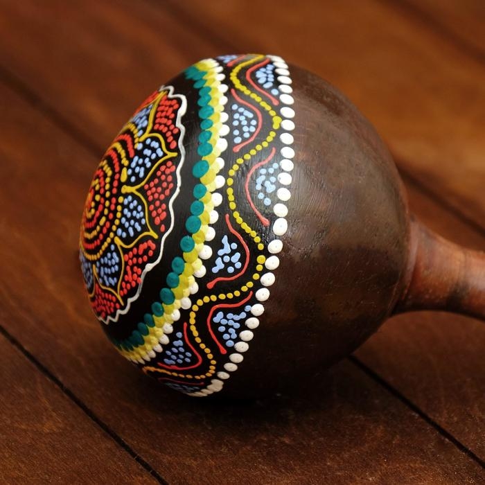 Сувенирный музыкальный инструмент Маракас Сувенирный музыкальный инструмент Маракас "Черепаха" 22х11х6 см МИКС