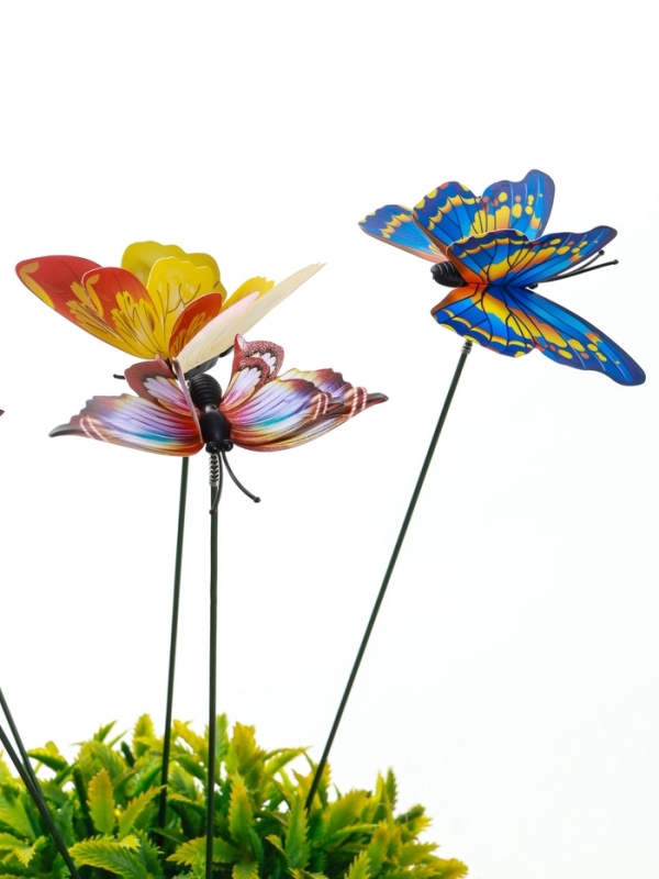 Набор штекеров "Бабочки двойные крылья" в наборе 5шт, 6см