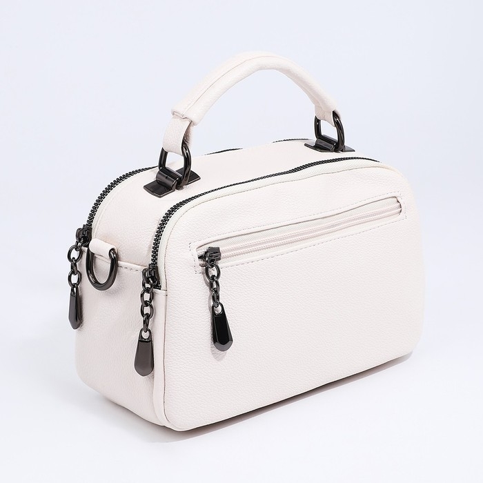 Сумка женская на молнии, цвет белый Сумка женская на молнии, цвет белый