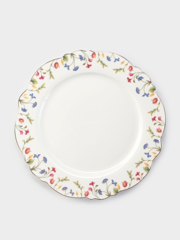 Тарелка WY Flowers song, d=26.5 см, фарфор, белая