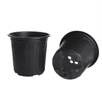 Горшок для рассады, 2 л, d=16 см, h=15 см, мягкий пластик, чёрный, Greengo