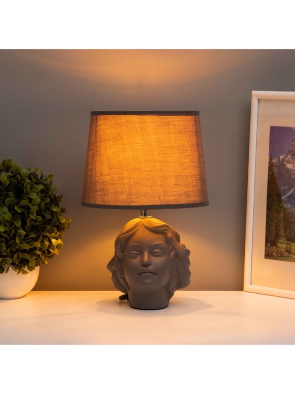 Лампа настольная "Афродита" 1х40Вт Е14 серый 19х19х28,5см