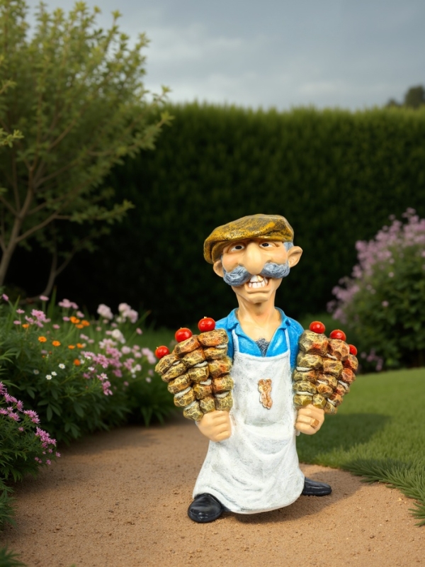 Садовая фигура из полистоуна &laquo;Шашлычник&raquo;, 60&times;29&times;40 см