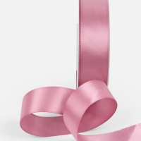 Лента атласная двухсторонняя №165 25мм*25&plusmn;1м пыльная роза TR