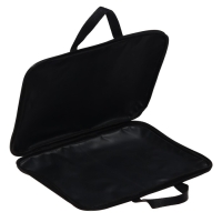 Папка с ручками текстильная А4, 350 х 270 х 20 мм, Calligrata "Офис", нейлон 600D, двуцветный кант, чёрная