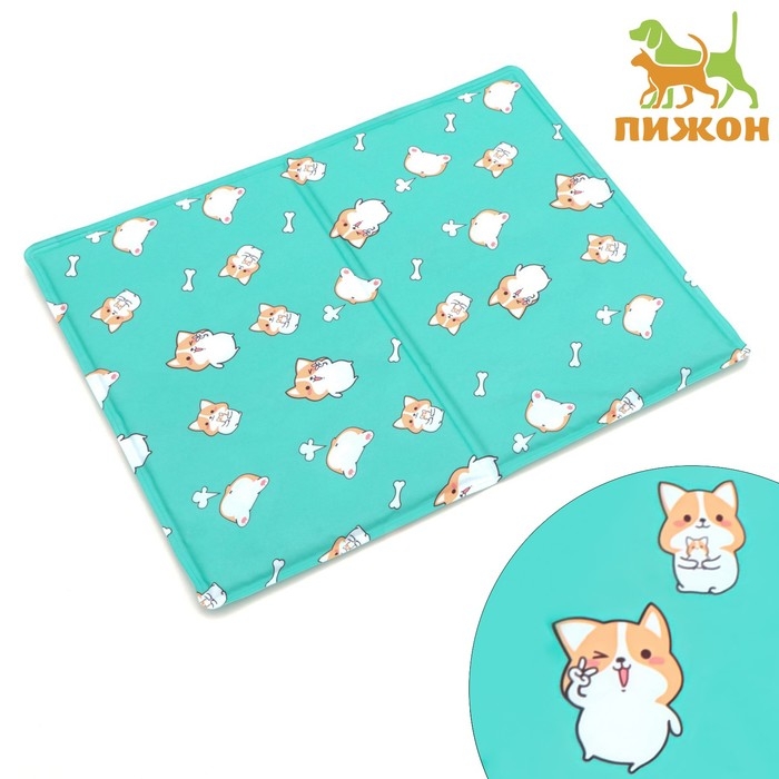Коврик охлаждающий (гель), 65 х 50 см, корги