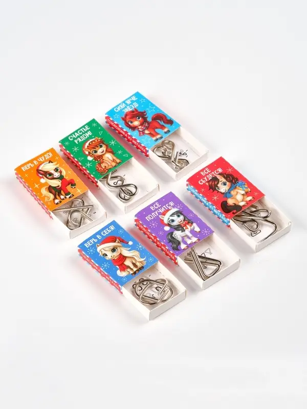 Puzzle Головоломка металлическая, лошадки,  МИКС
