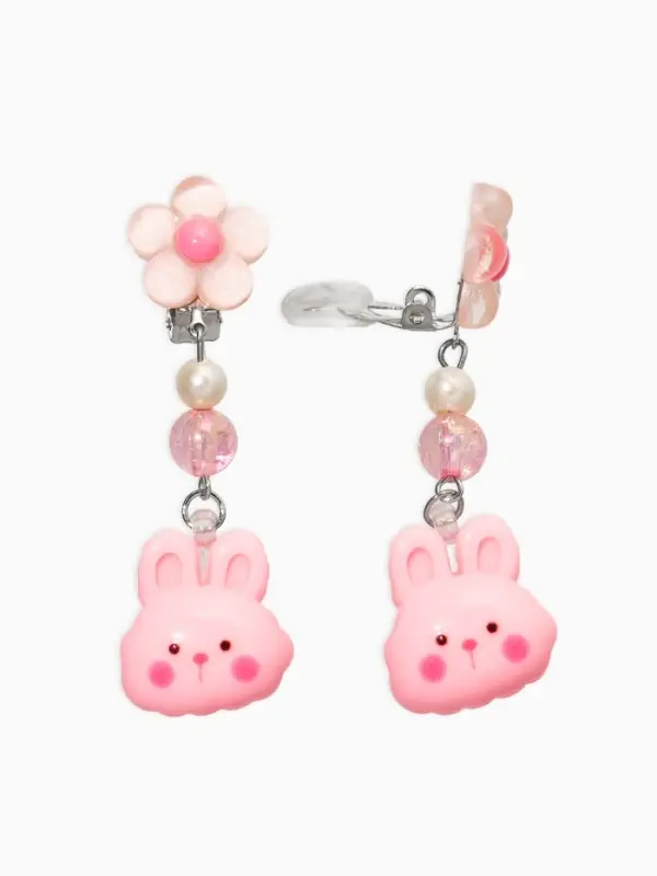 Комплект детский &laquo;Выбражулька&raquo; 3 предмета, клипсы, бусы, ободок, крлики, цветной