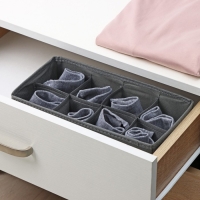 Органайзер для хранения белья Доляна &laquo;Смарт&raquo;, 8 ячеек, 28,5&times;13,5&times;10 см, цвет серый