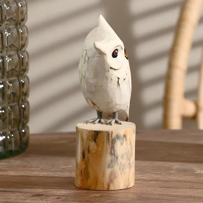 Cувенир &laquo;Совушка на пеньке&raquo;, 18 см, дерево
