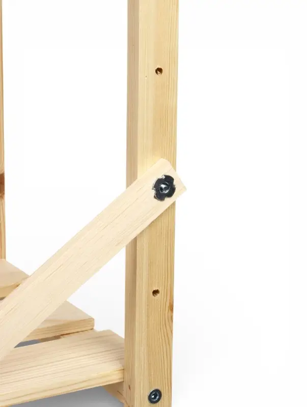 Стеллаж деревянный 3 полок 79 х 40 х 28 см, с регулируемыми полками